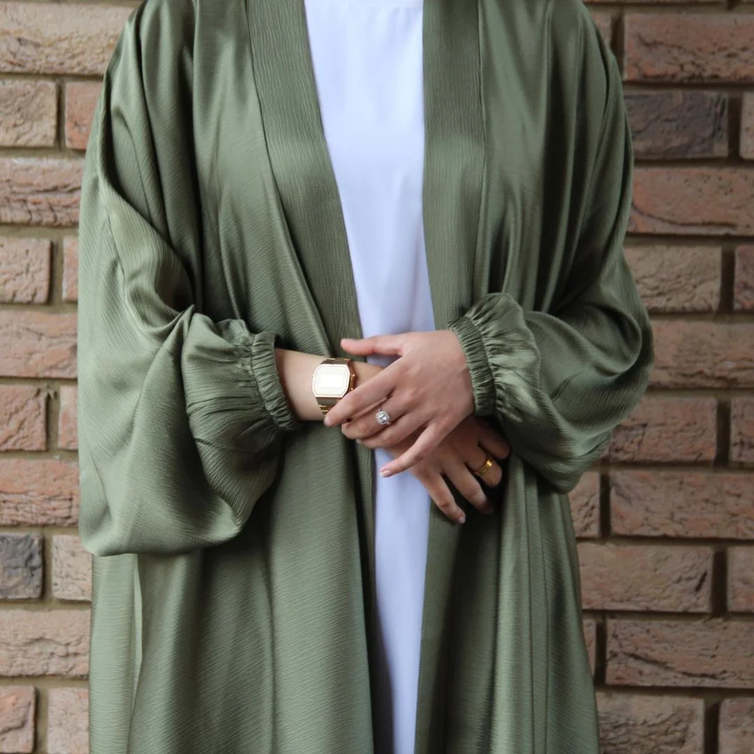 Prayer Clothes Women Satin Cardigan Robe