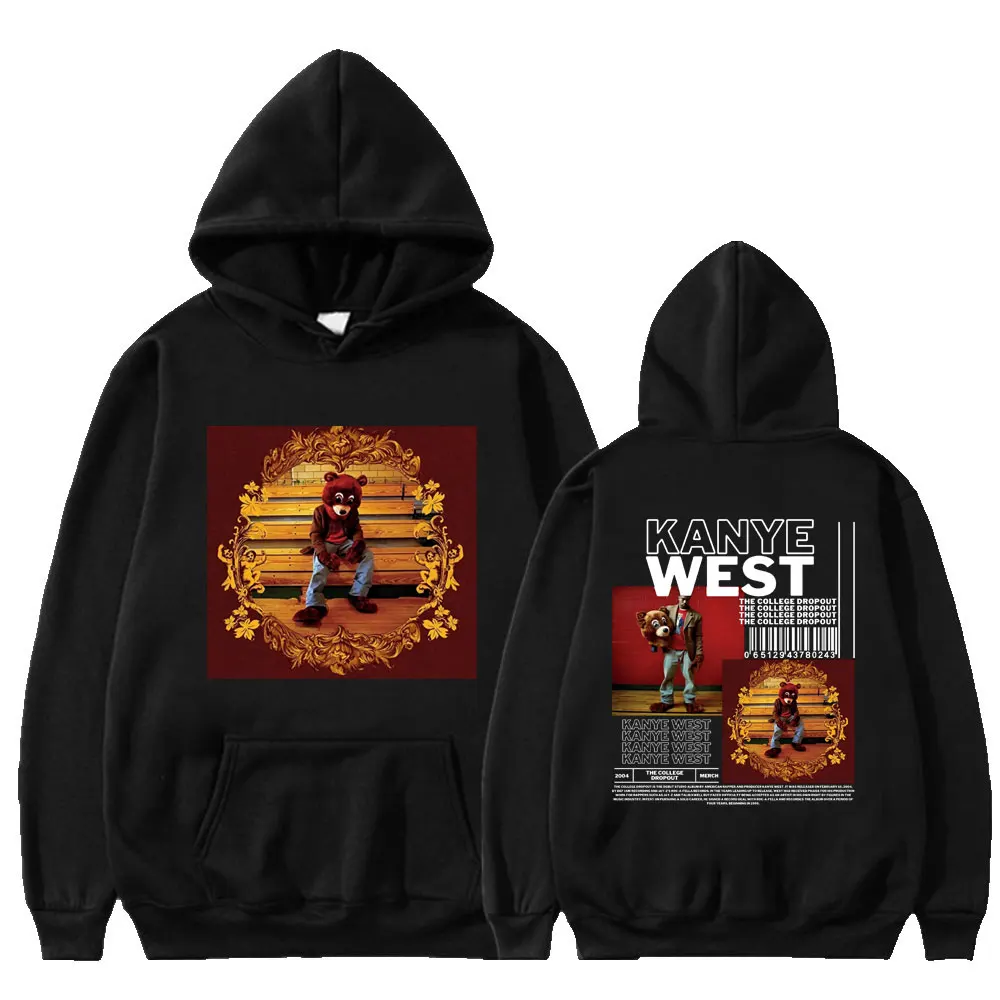 

Kanye West College Dropout Print Hoodie Men Women Fashion Hip Hop Vintage Long Sleeve Casual Hoodies Oversized Cool Streetwear