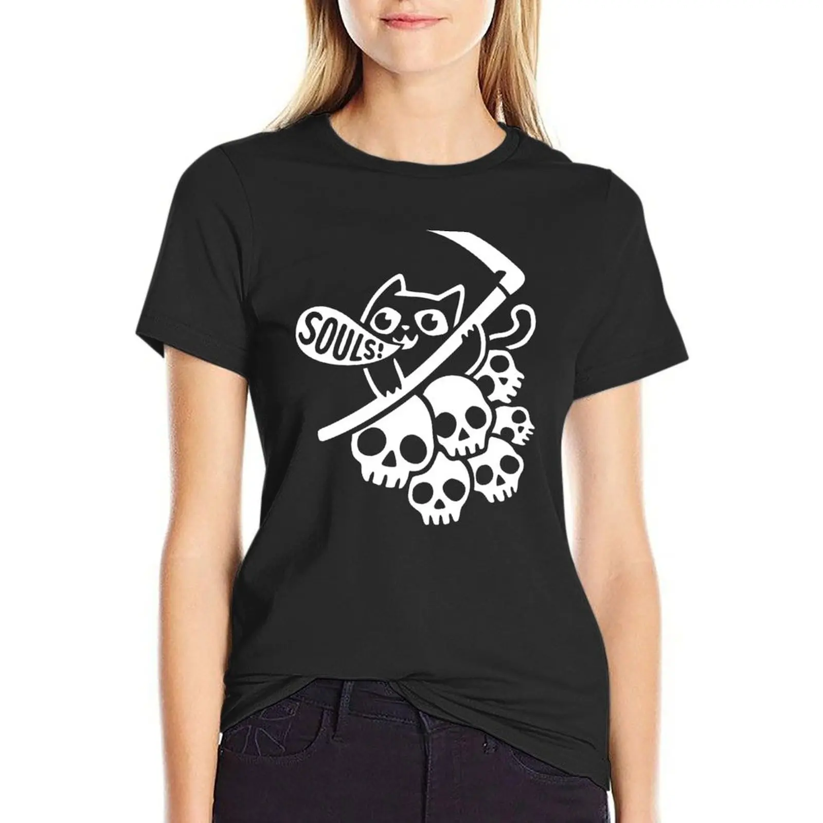 

Cat Got Your Soul II T-Shirt tshirts woman t-shirts for Women graphic tees Women's summer blouses 2024