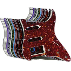 FLEOR 11 Holes HSS Electric Guitar Pickguard SSH Guard Scratch Plate & Screws fit ST Guitar Parts, 21 Colors Option
