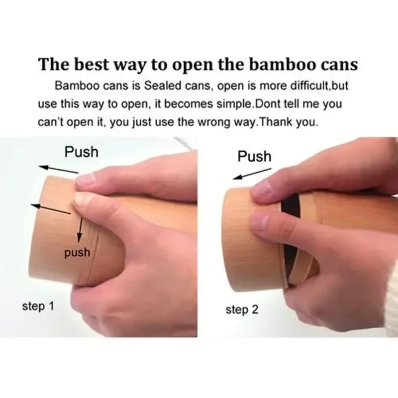 Bamboo Straight Tea Can Storage Boxes Small Travel Sealed Portable Tea Coffee Container Small Jar Tea Caddy Organizer dropship 5