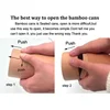 Bamboo Straight Tea Can Storage Boxes Small Travel Sealed Portable Tea Coffee Container Small Jar Tea Caddy Organizer dropship 5