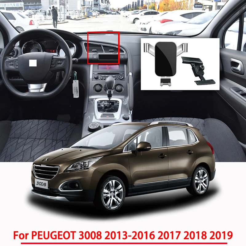Car-Accessories-Mobile-Phone-Holder-for-PEUGEOT-3008-2013-2019-2020 ...