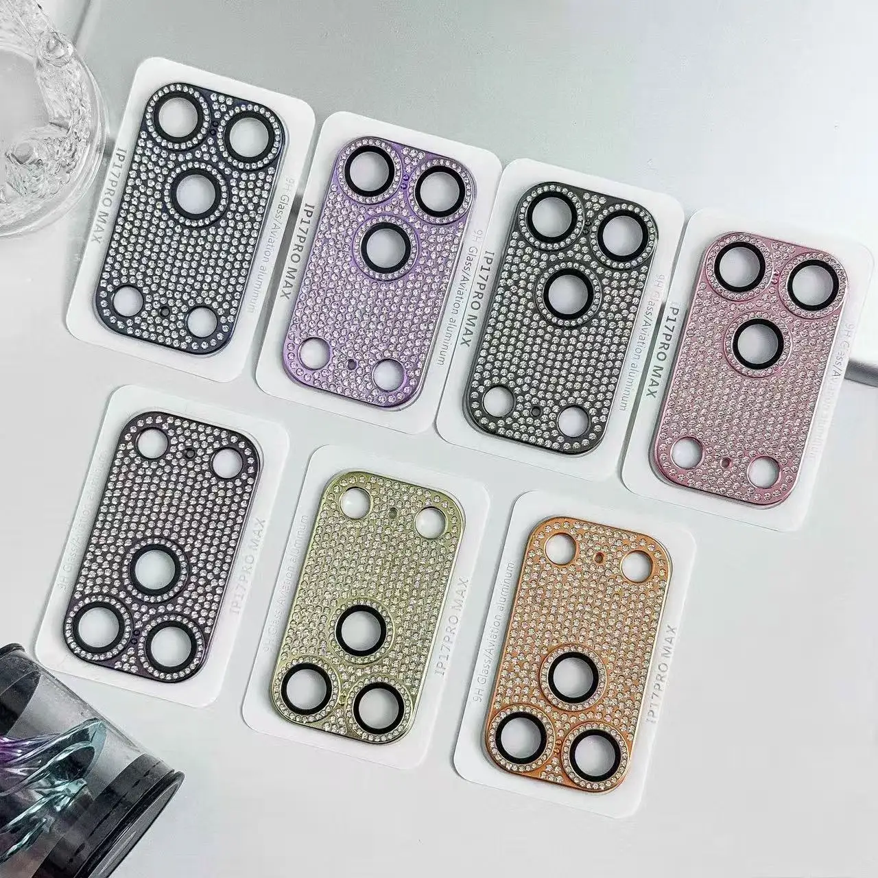 Diamond Camera Lens Protector with Glitter - Scratch-Resistant Cover