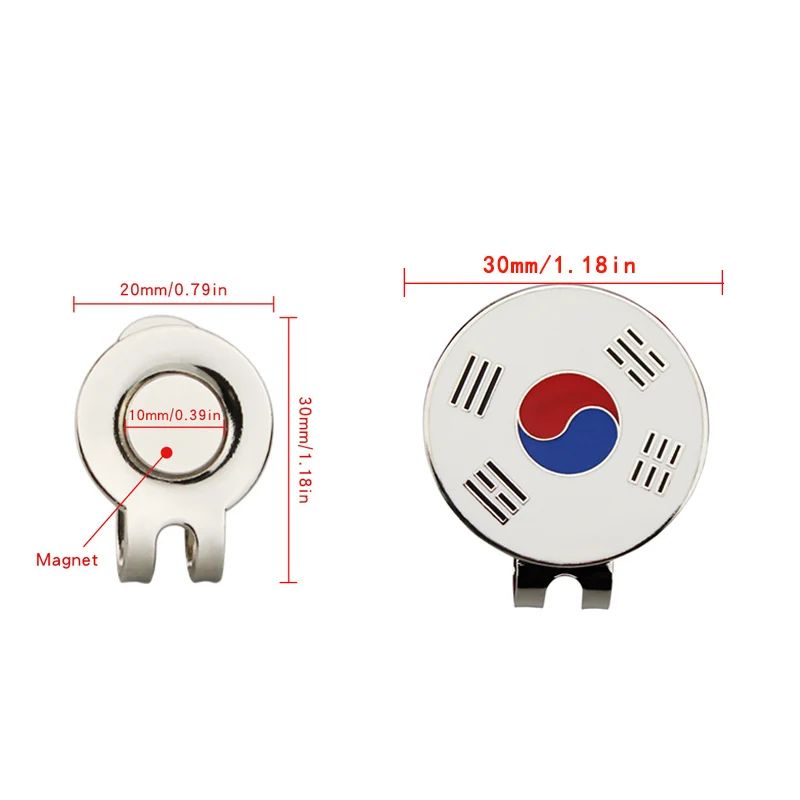 Golf Ball Mark Golf Hat Clip 1Pcs Golf Ball Marker Golf Cap Clips Magnet Mark Ball Position Removable Metal Men Women Accessories
