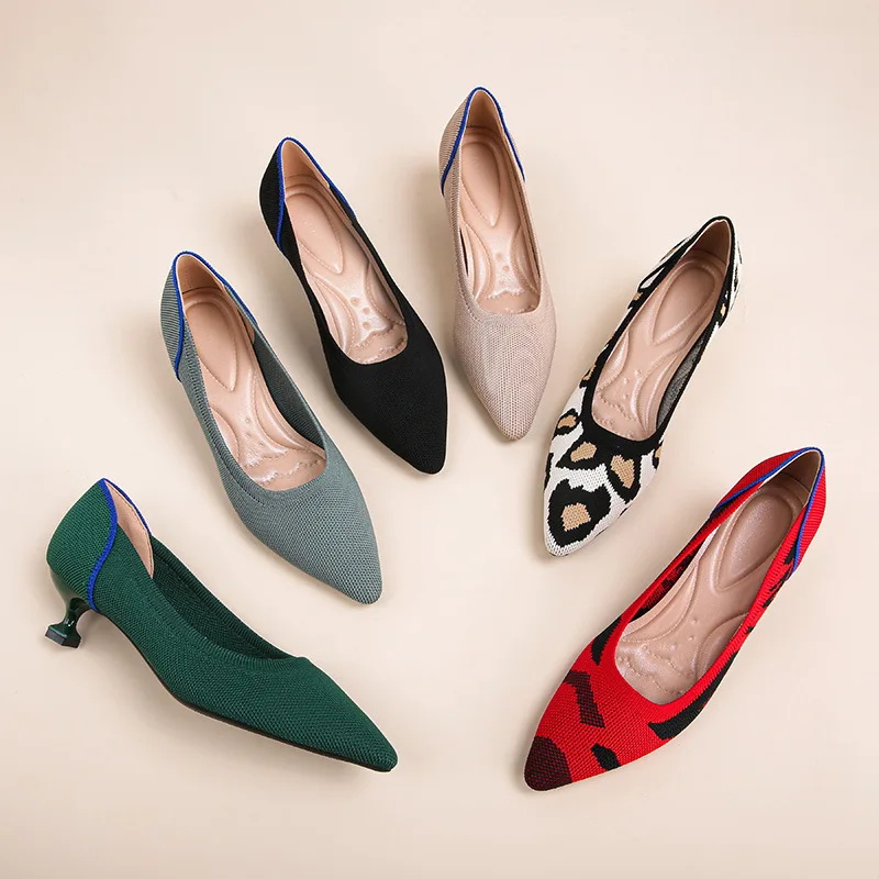 Women's high heels shoes  2025 new spring  / autumn / fashion beautiful breathable sweat absorbing comfortable shallow mouth p 5