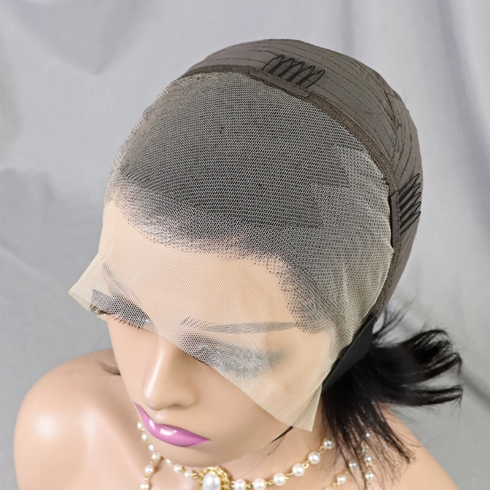 180% Density 13x4 Lace Front Human Hair Wig Straight Bob Human Hair Wig Frontal Wigs for Women