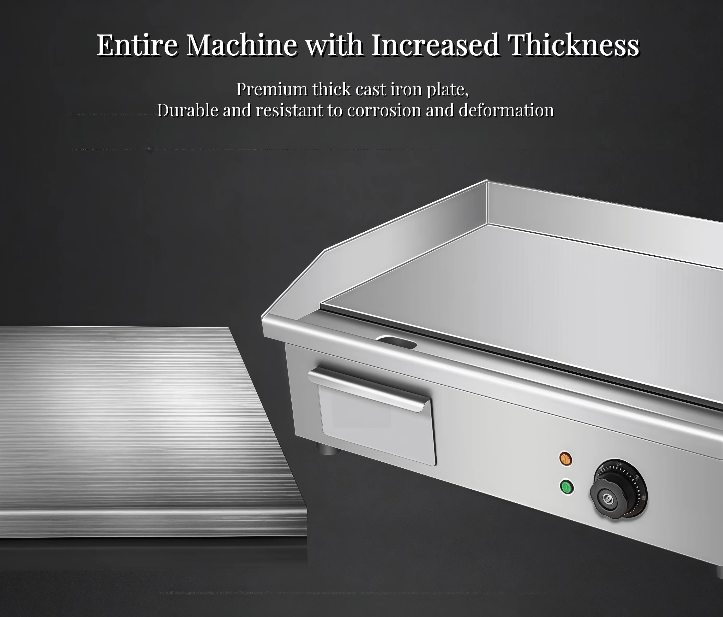 Description Picture 3 of itemStainless Steel Power Smokeless Teppanyaki Hamburger Electric Grills Electric Griddles Machine  Indoor for Gastronomy
