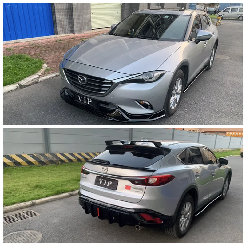 

For Mazda CX4 CX-4 2016 2017 2018 2019 High Quality ABS Black Bumper Front Lip Rear Diffuser Side Skirt Spoiler Exhaust Body Kit