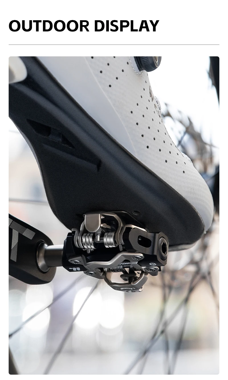 WEST BIKING 3-Lager Fahrrad-Klickpedale Wasserdichtes Aluminium-Legierungs-Klickpedal SPD-System Professionelles Radsport-Pedal – Detail 14