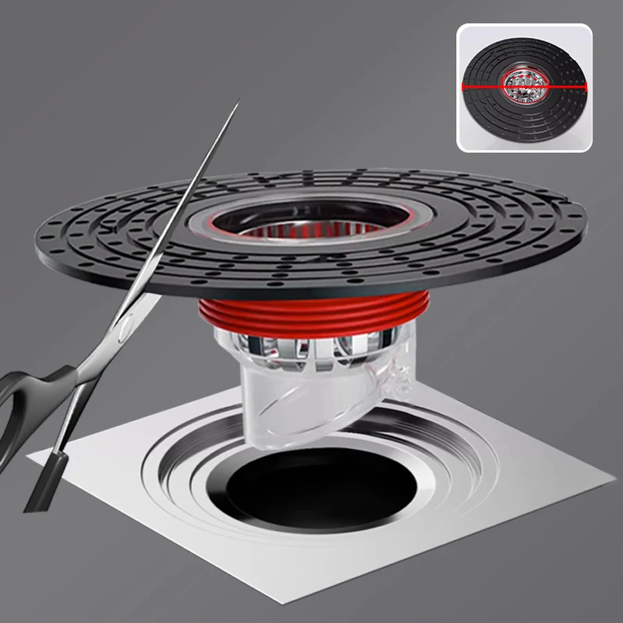 Odor Proof Floor Drain Core Plug Backflow Preventer Toilet Sewer Filter Portable Bathroom