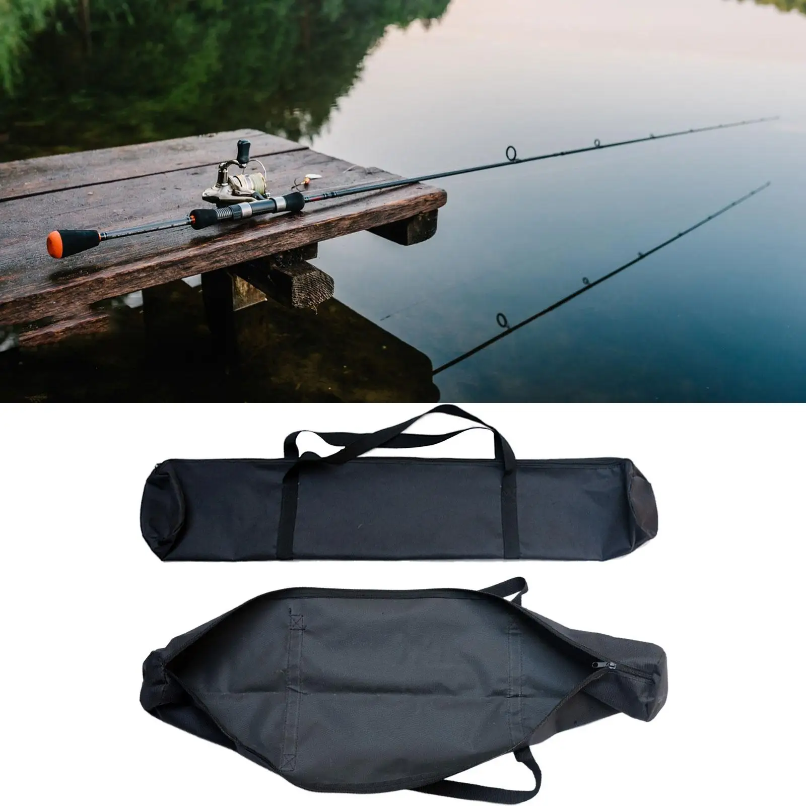 Fishing Rod Storage Bag Fish Pole Case Sturdy for Travel Backpacking -  AliExpress