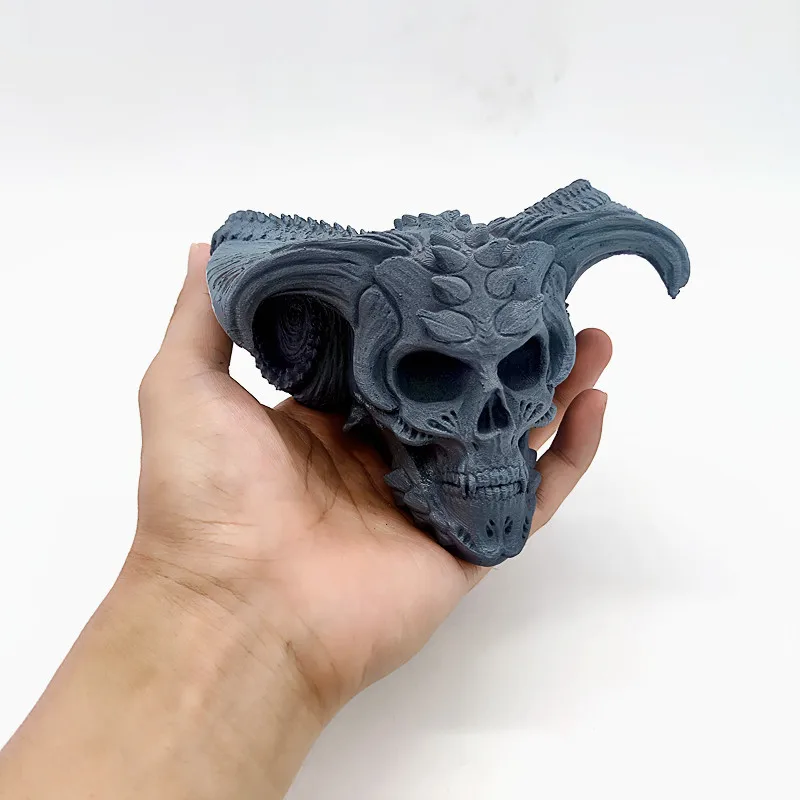 Acheter Moules En Silicone De Crâne De Bricolage Pour L'artisanat D'argile De Résine Décoration De Maison D'halloween