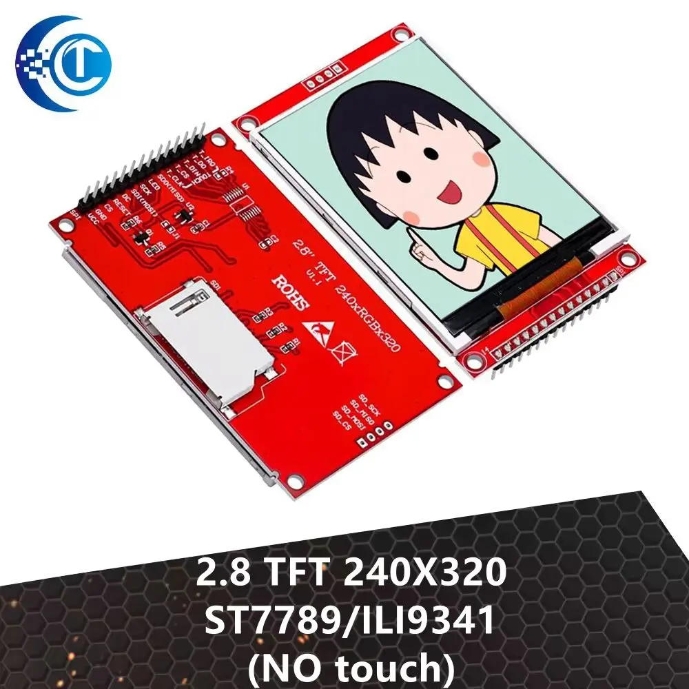 

2.8" 240x320 SPI TFT LCD Serial Port Module With PCB Adapter Micro SD ILI9341 / ST7789V 5V/3.3V 2.8 inch LED Display For Arduino