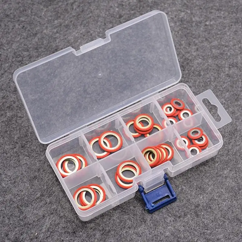 Y55A 30Pcs/Set Automotive Air Conditioning System Sealing Ring- Compressor Gasket