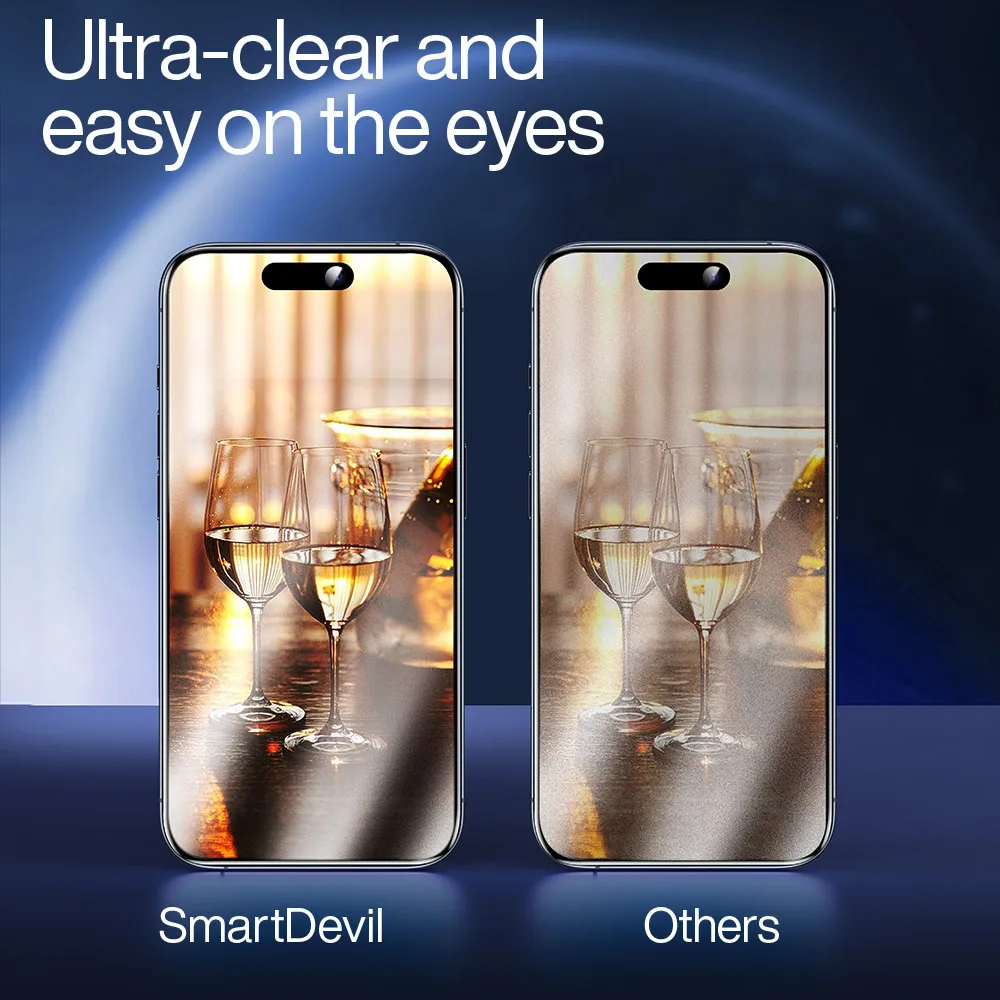Matte Tempered Glass Screen Protector with Green Light Eye Protection