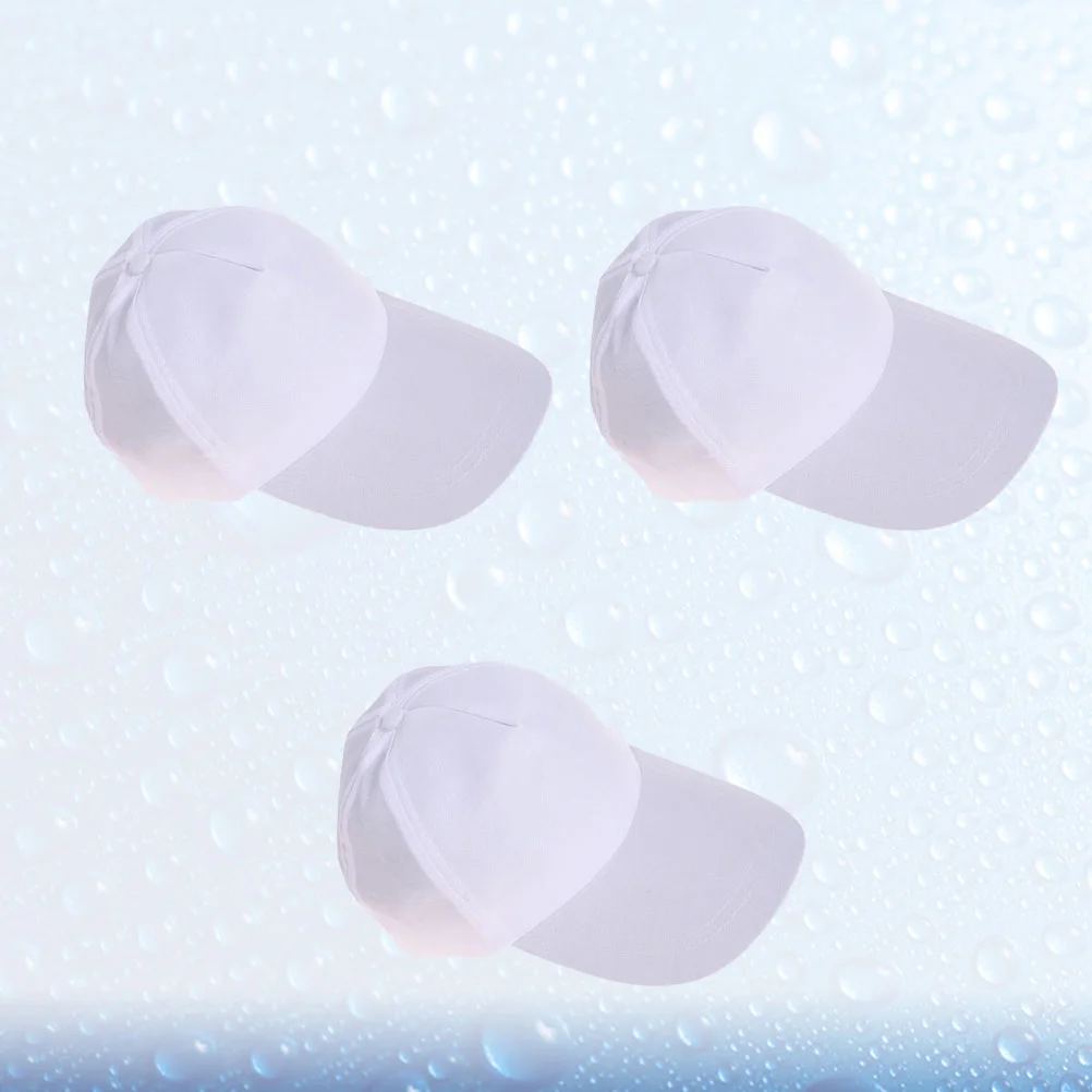 3-częściowa bawełniana czapka z daszkiem Pusta biała czapka luzem Stylowy pusty szczyt DIY Malowanie kapeluszy unisex