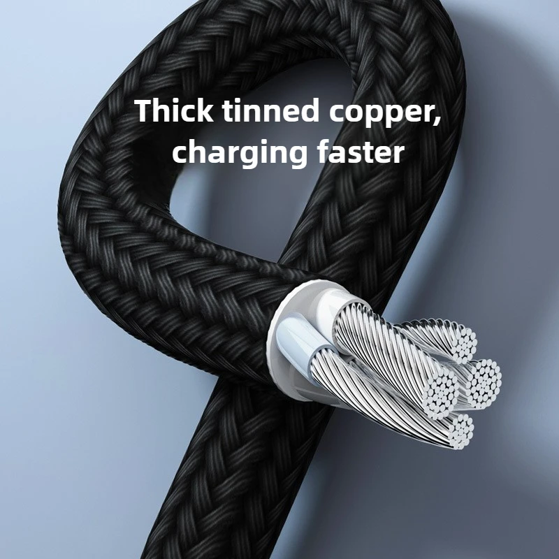 Dual USB-C Splitter Cable with Quick Charge & High-Speed Data Transfer