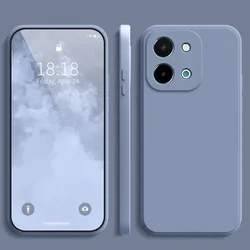 Ultra Thin Matte Solid Color Silicone Phone Case for Vivo Y28 4G (Gray)
