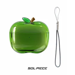 Transparent Drop - Proof TPU Soft Design Customized Personalized Fruit Earphone Case - Simple Style - Airpods Pro 3 (GreenA)