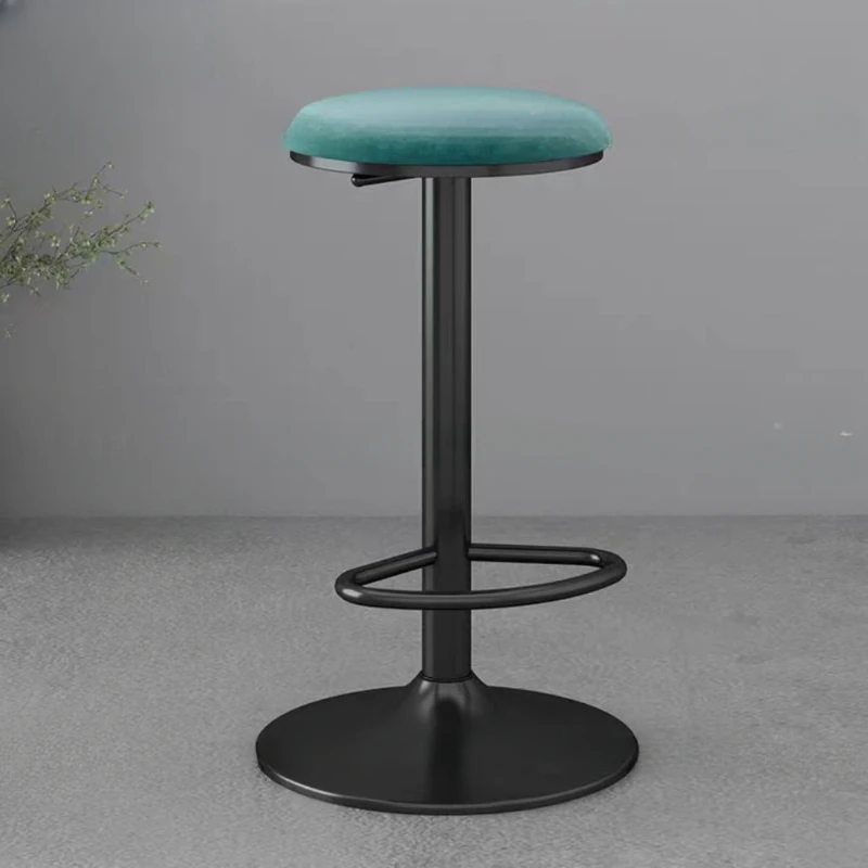 

Velvet Beauty Salon Chair Step Stool Bar Stools Kitchen Chairs Luxury Swivel Backrest Ergonomic Modern Sillas Furniture Home