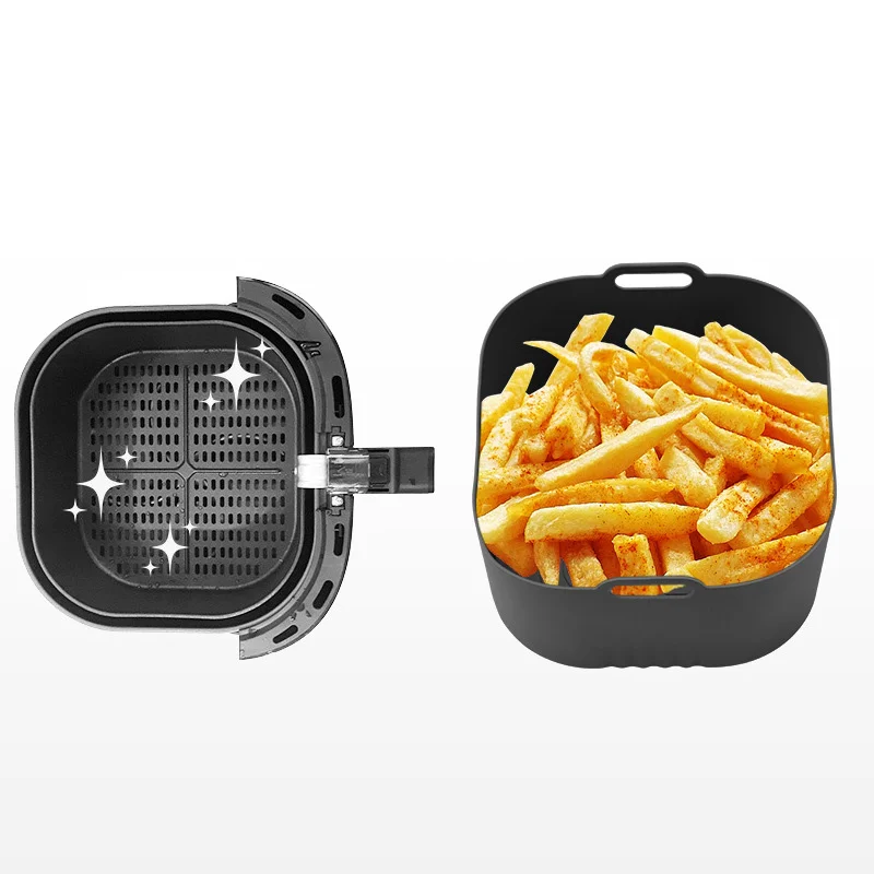 Silicone Air Fryer Mould 17cm Non-Stick Bakeware Compatible with 4-5L Airfryers for Philips HD9200 / HD9252 / HD9255 air fryer accessories,air fryer silicone tray,air fryer mold