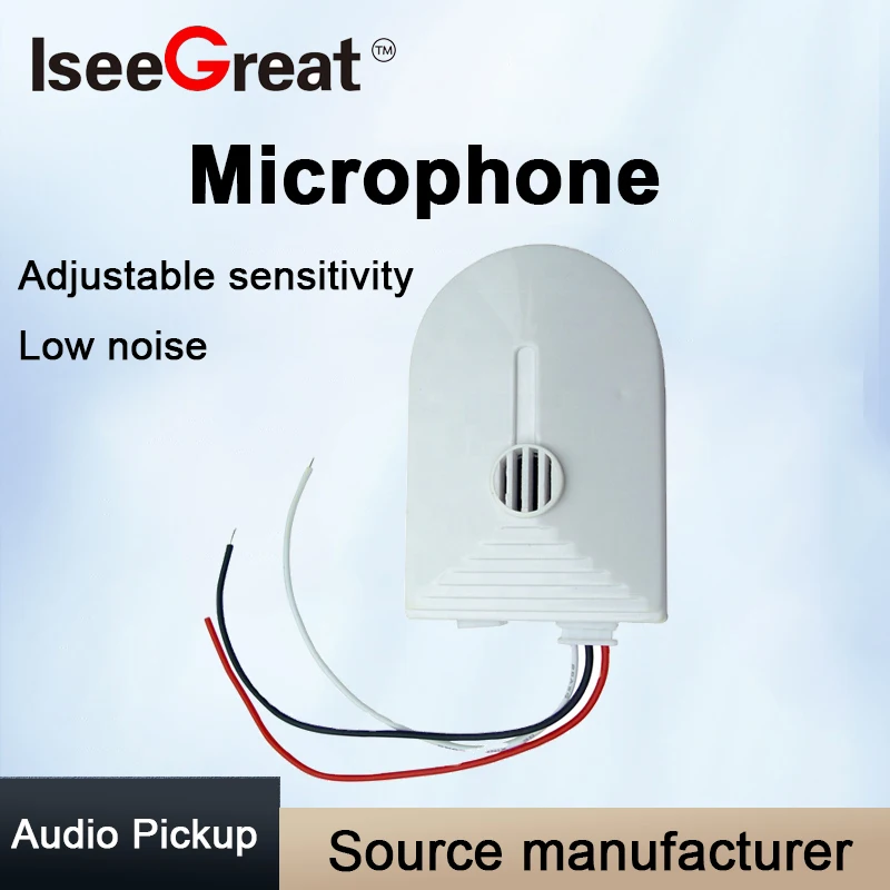 CCTV Microphone Cheap Audio Monitor High sensitive Noise cancelling Mikrofon for Surveillance System Voice Pickup