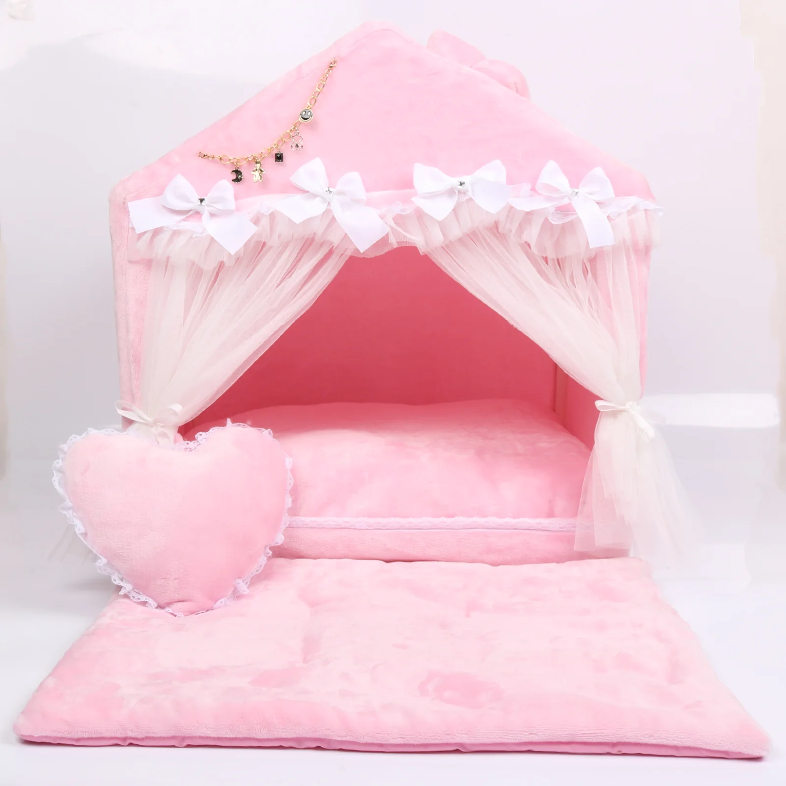 Pet Luxury Princess House Fluffy Winter Warm Dog Cat Puppy Kitten Items