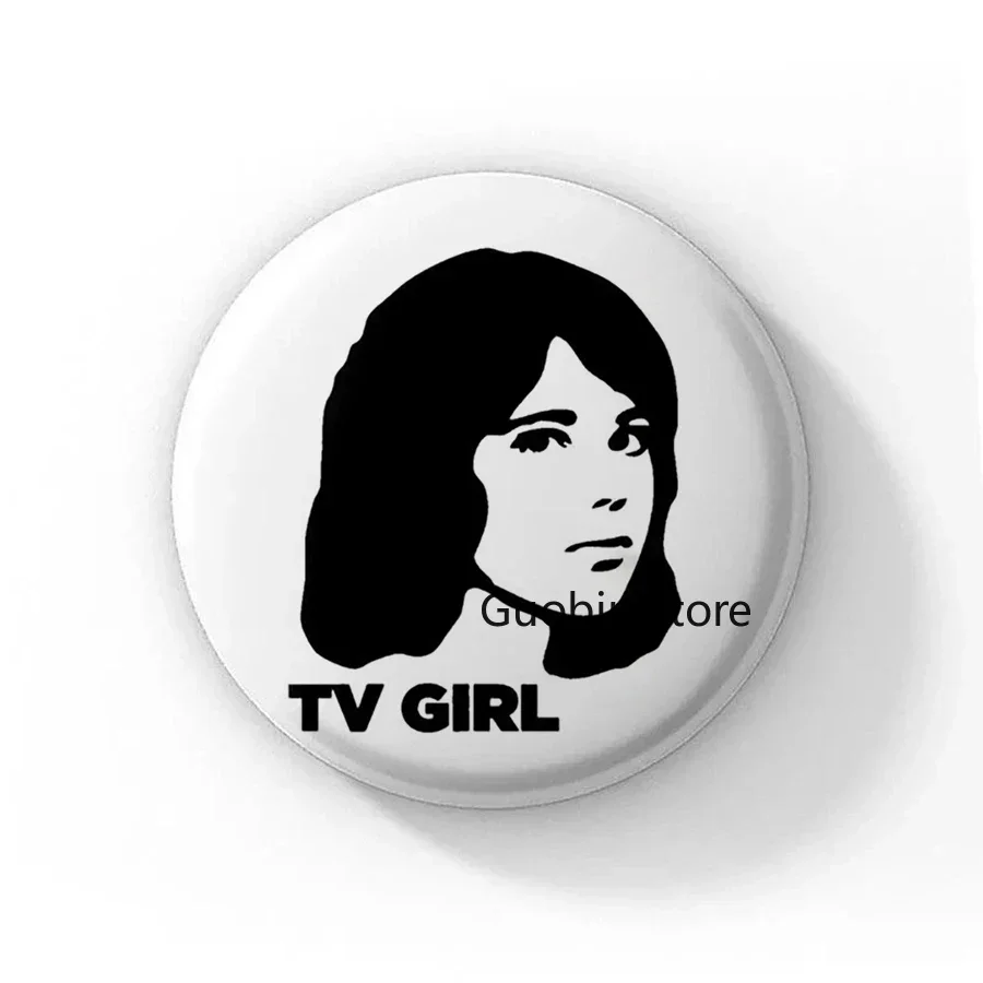 Metal Brooch Pop Tv Girl Button Pin Collar Badge for Backpack 58mm