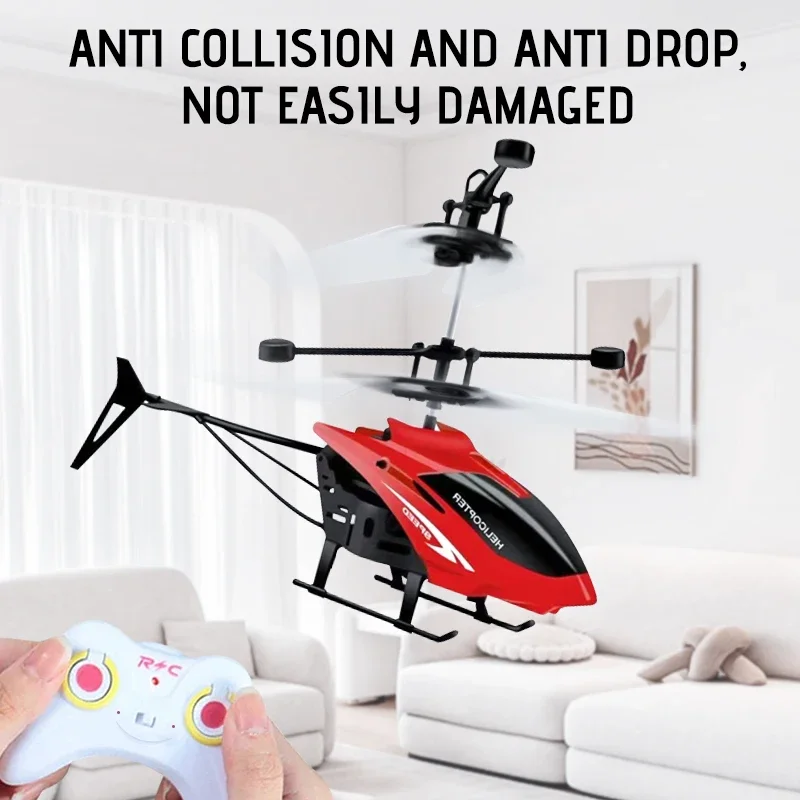 Rechargeable Mini RC Drone Remote Safe Fall-resistant RC Helicopters Drone Children Toys 3