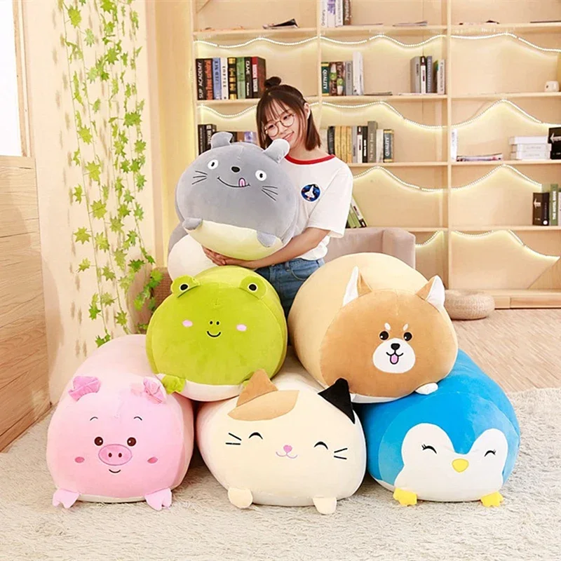 Soft Animal Cartoon Plush Toy Pregnancy Waist Pillow Pregnant Women Cushion Cute Dog Cat Penguin Pig Frog Stuffed Shiba