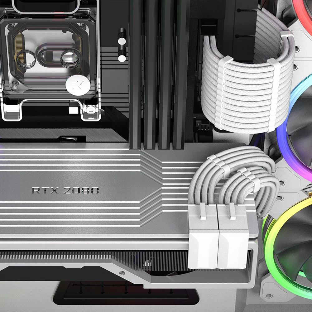 ATX 8 Pin Female To 8 Pin Male Power Supply Adapter Computer Parts Angled Turning Connectors Accessories for Desktop GPU