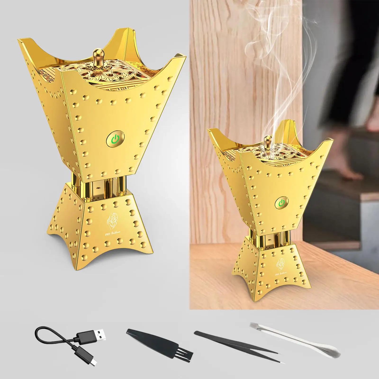 Incense Burner Incense Holder Middle Eastern Style Table Centerpiece Ornament for Bedroom Yoga Mediation Tea Table Decor Incense Burner Incense Holder Middle Eastern Style Table Centerpiece Ornament for Bedroom Yoga Mediation Tea Table Decor