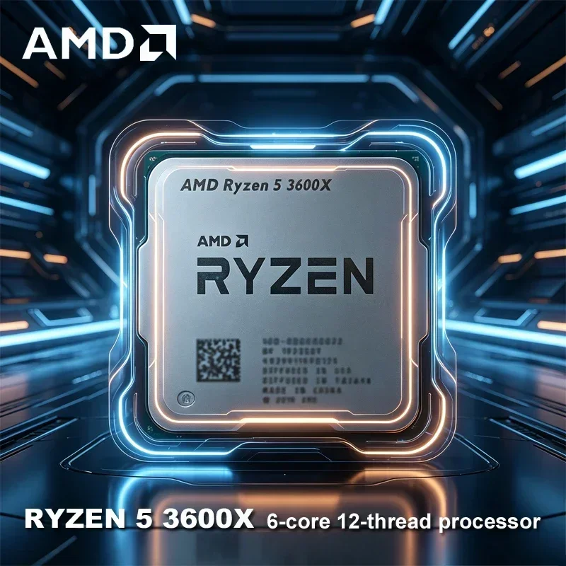 AMD Ryzen 5 3600X R5 3600X 3.8GHz 6코어 12스레드 CPU 프로세서 7NM 95W L3=32M 100-000000022 소켓 AM4 CPU 루즈 파이