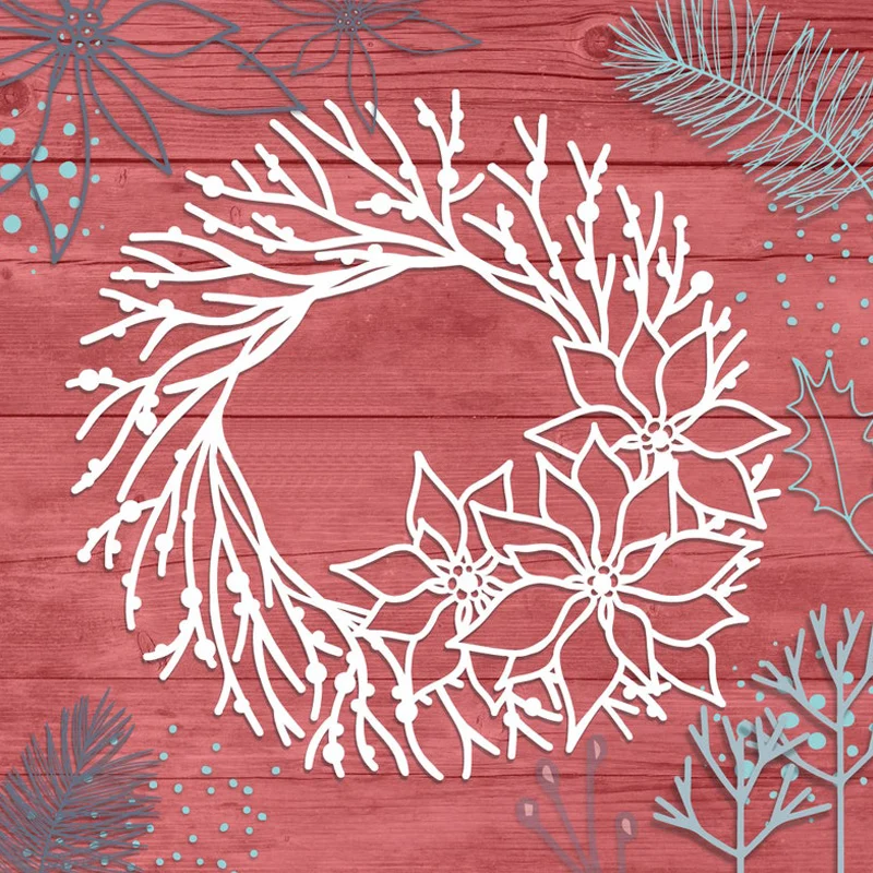 

GG0901 металлические Вырубные штампы в виде ветвей, венков, цветов, вырубки для рукоделия, скрапбукинга, бумажных открыток, рельефное декоративное ремесло, новинка 2022