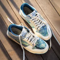 Mra Starry Sky Oil Painting Sneakers Men's Shoes Spring New Couple Niche Design Thick-Soled Sports and Casual Trbottomy Shoes 1