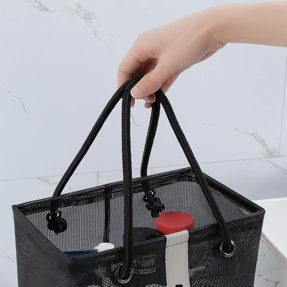 Shower Bag Quick Drying Heavy Duty Large Capacity Portable Handle Mesh Bath Organizer Bag Travel Tote Handbag Organizer Basket