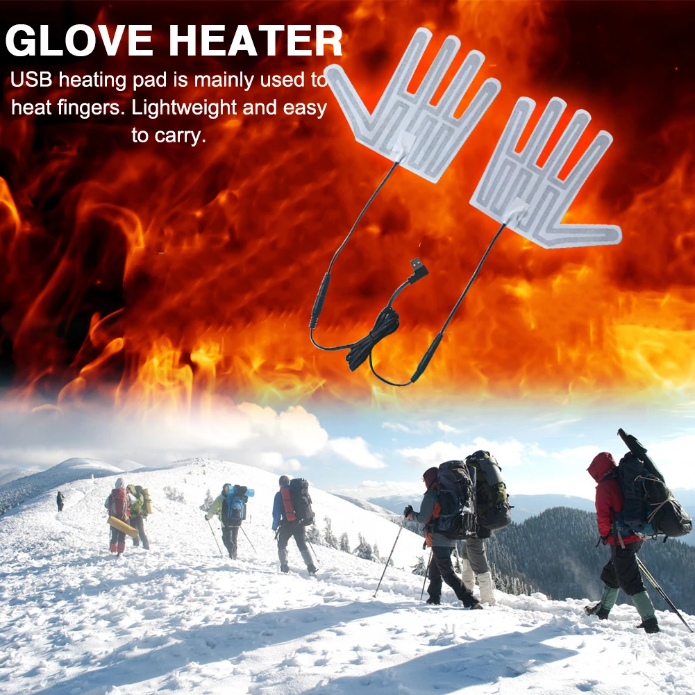 Portable Electric Heated Gloves Pads for Winter Outdoor