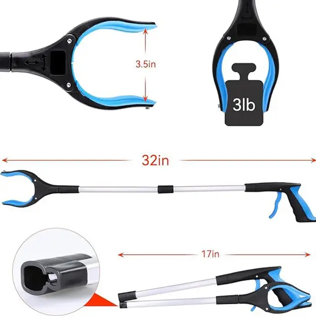Foldable Grabber With 360° Swivel Clip Thickened 2