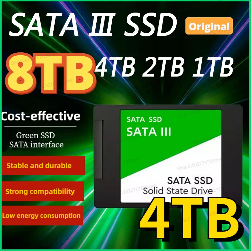 

High-Speed SSD Sata 1TB 2TB 8TB Hard Drive Disk Sata3 2.5 Inch 4TB TLC 560MB/S Internal Solid State Drives For Laptop Desktop PC