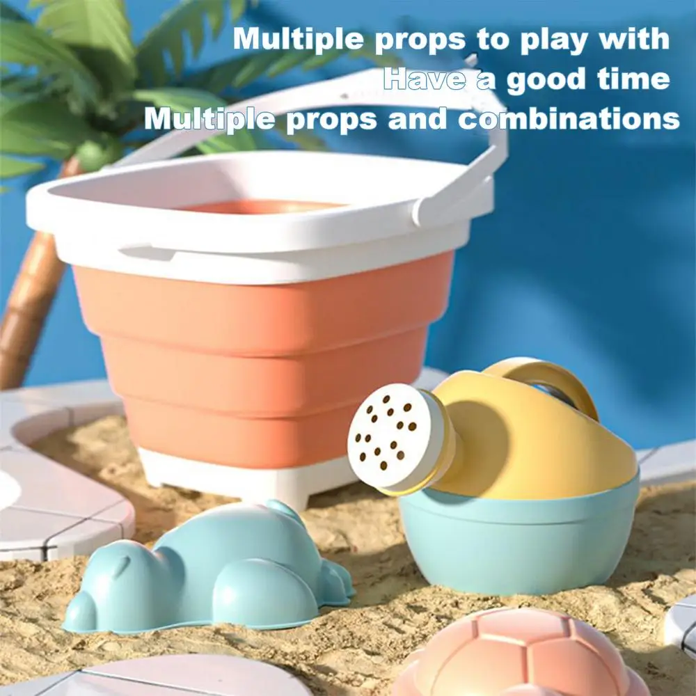 Sandspielzeug Set Für Kinder Mit Faltbarem Eimer Schaufel Rechen_voghion.com