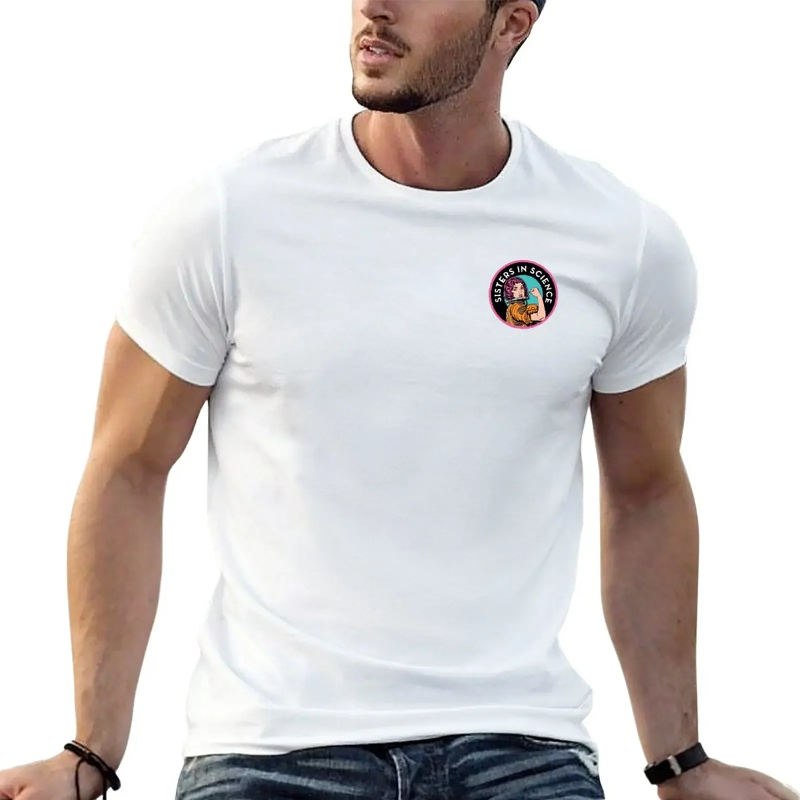 

Sisters In Science Organisation Logo T-Shirt plain oversizeds quick-drying mens t shirts pack