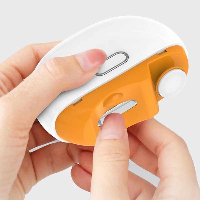 2-in-1 Automatic Electric Nail Trimmer Polisher with LED Light Safe Baby Nail Care Accessories for Babies Adults Manicure Tools