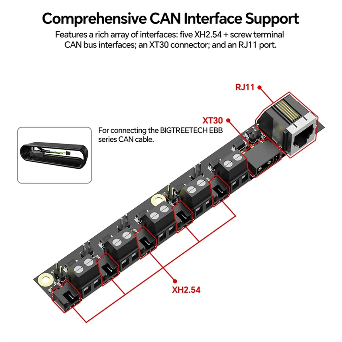BIGTREETECH CEB CANbus Expand Board Rich CAN Interface Easy Installation for Klipper Octopus Motherboard Aluminum Profiles