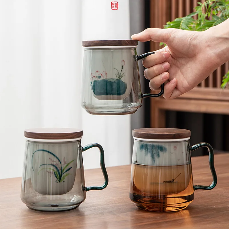 Mug à thé en porcelaine de Chine avec couvercle et infuseur 320 ml