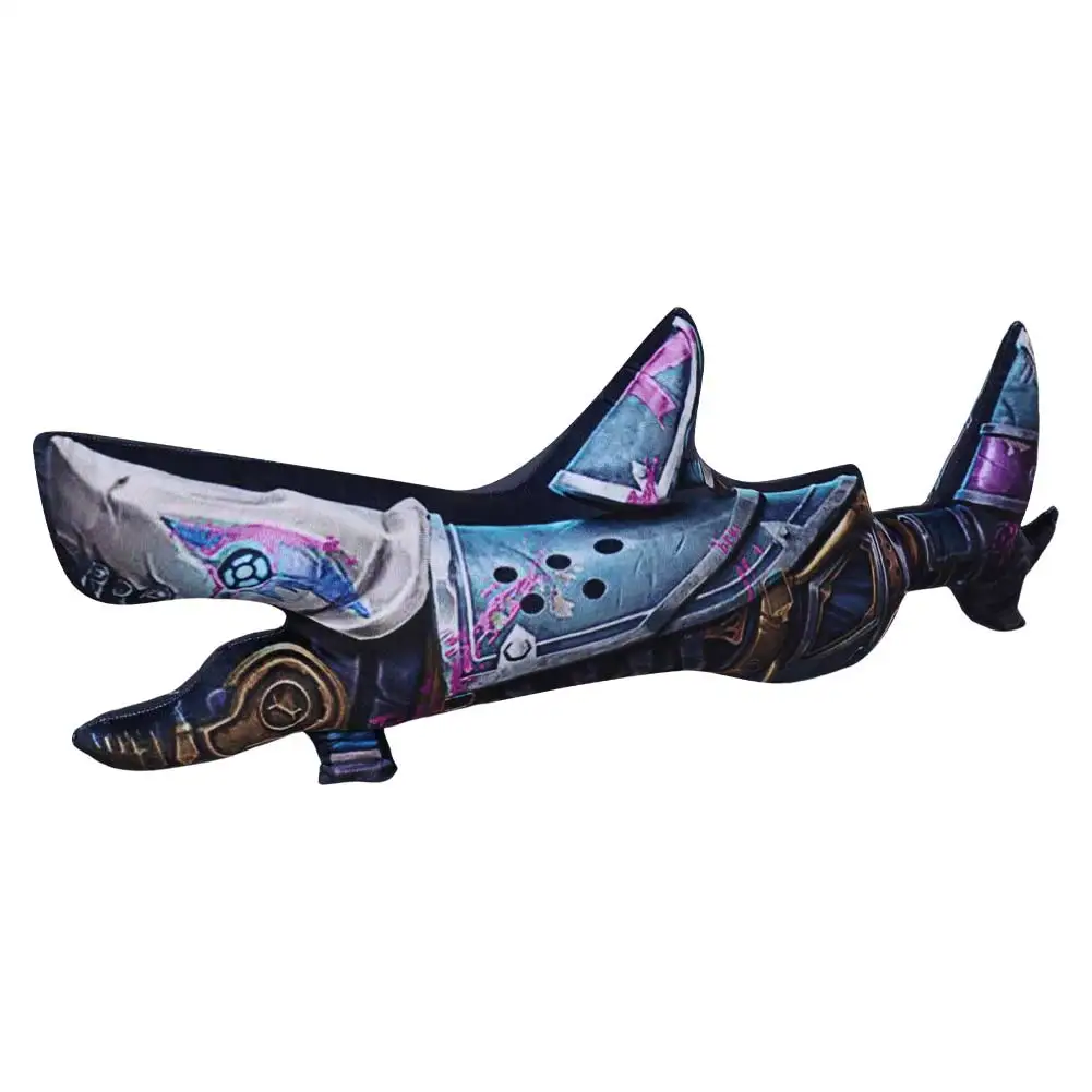 Disguise 75cm Fishbone Throw Pillow Mascot Game LoL Arcane Jinx Cosplay Props Women Men Role Play Fancy Dress Up Party Gifts