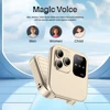 SERVO 2024 New Mini Flip Mobile Phone FM Radio Magic Voice Blacklist Speed Dial Vibration 2SIM Card Small Display Foldable Phone 5