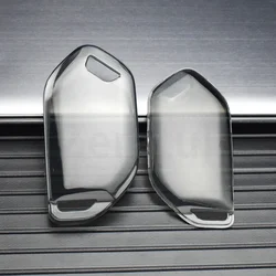 Premium Transparent TPU Car Key Case Cover - Stylish Protection for Your Smart Remote Key (Transparent black)