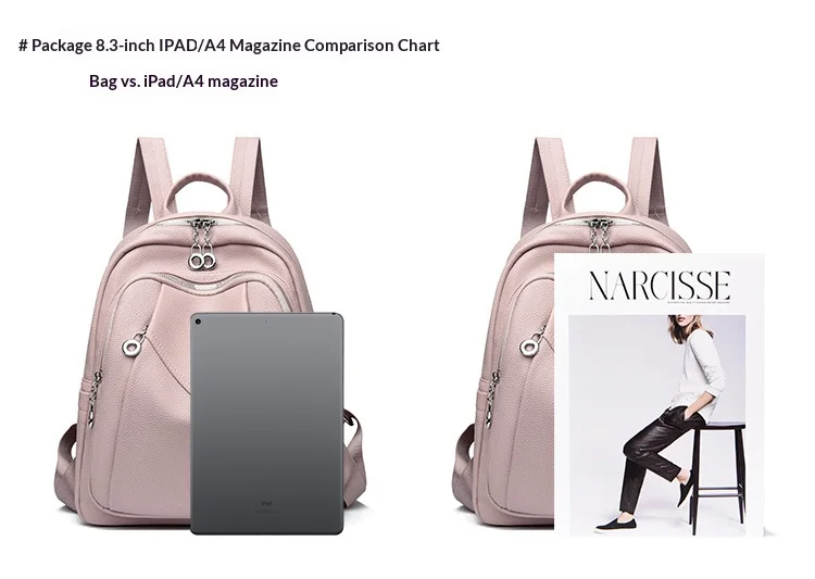 PU-Leder Rucksack-Handtasche für Damen: Diebstahlsicherer Konvertierbarer Weicher Rucksack - Eleganter Damen-Reiserucksack – Detail 5
