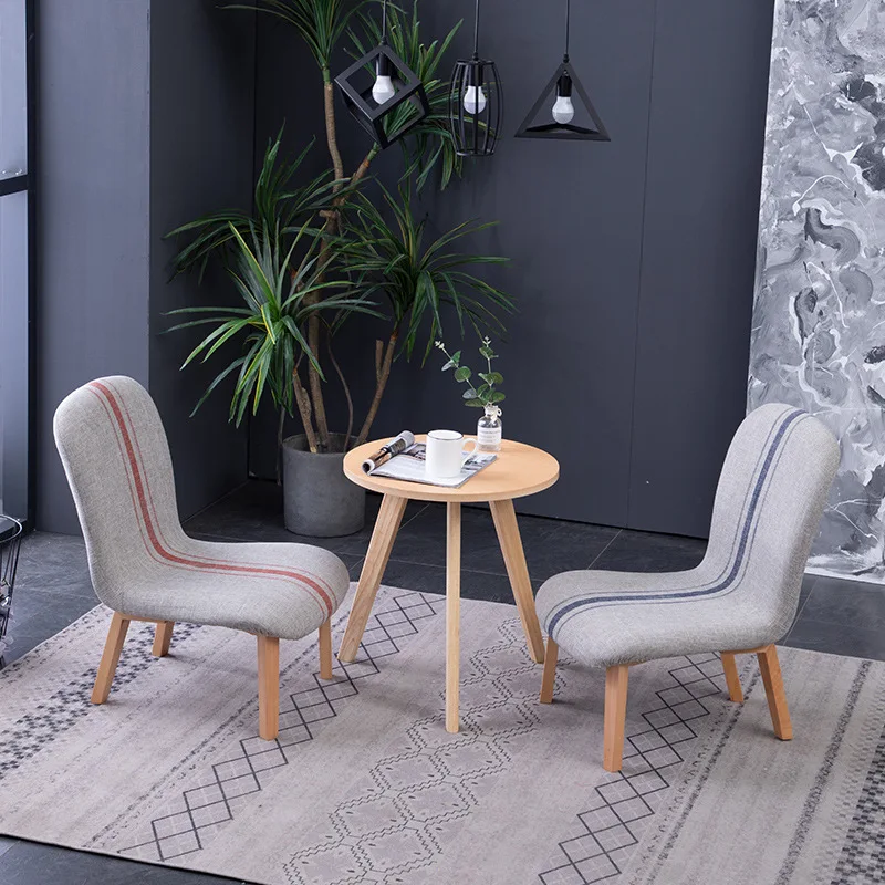 

Fabric Stool Home Living Room Chair Nursing Stool Shoe Fashion Creative Chair Solid Wood Backrest Cadeira Gamer Furniture